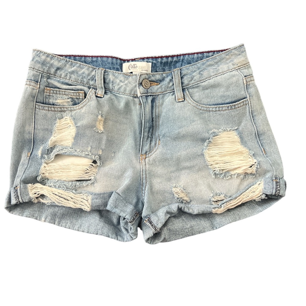 Cello Jeans, size S, distressed shorts, light blue,